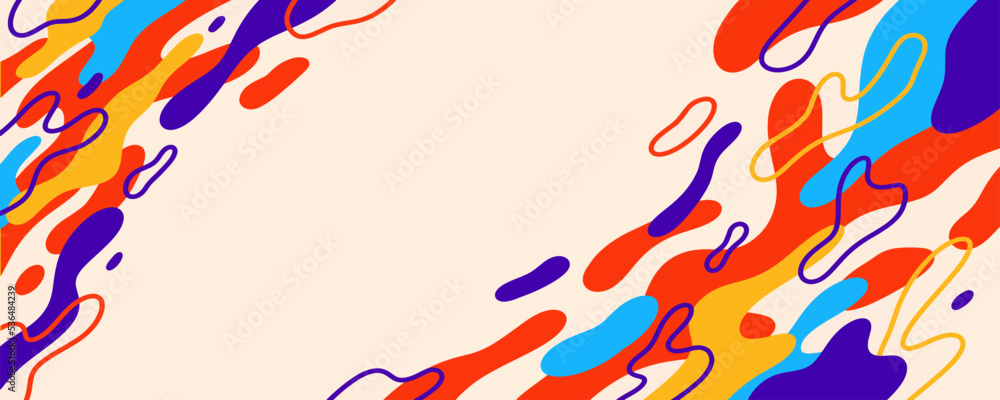 Aufkleber Abstract trendy liquid background design. Retro 80s and fluid pattern for copy space frame design and wallpaper