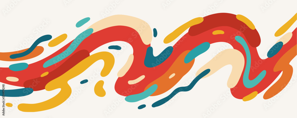 Leinwandbilder Abstract trendy liquid background design. Retro 80s and fluid pattern for copy space frame design and wallpaper