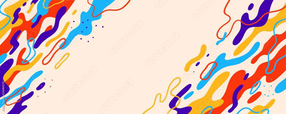 Aufkleber abstract trendy liquid background design. retro 80s and fluid pattern for copy space frame design an