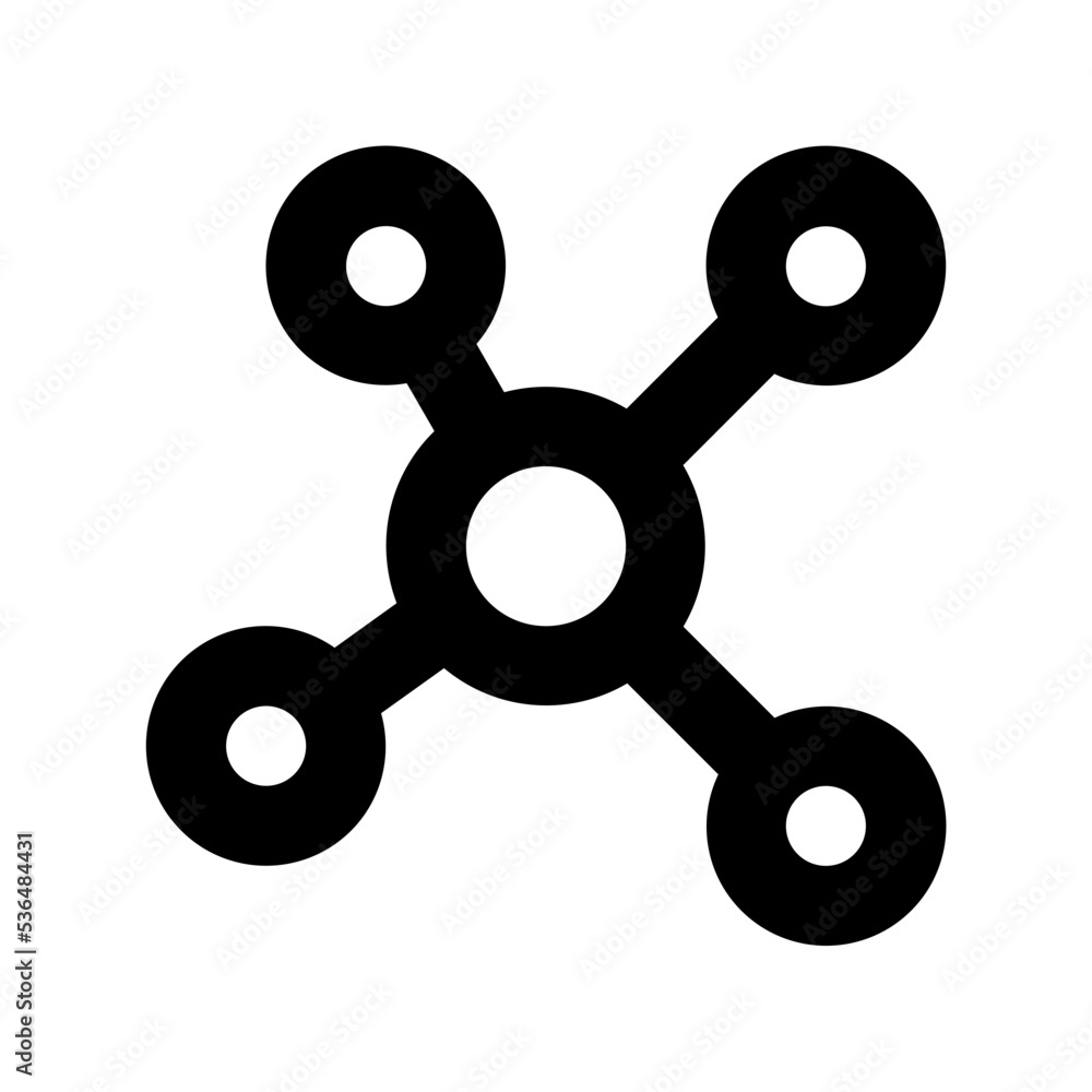 Poster atom flat vector icon