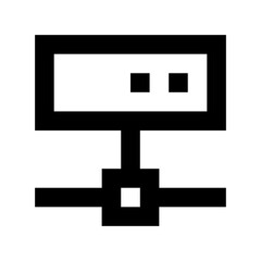 Fototapeta premium Network Server Flat Vector Icon