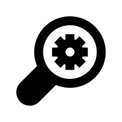 Search Settings Flat Vector Icon