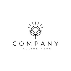 agronomy line style logo design