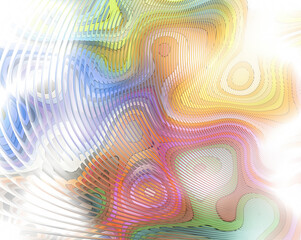 Fototapeta premium Digital abstract striped ripples texture