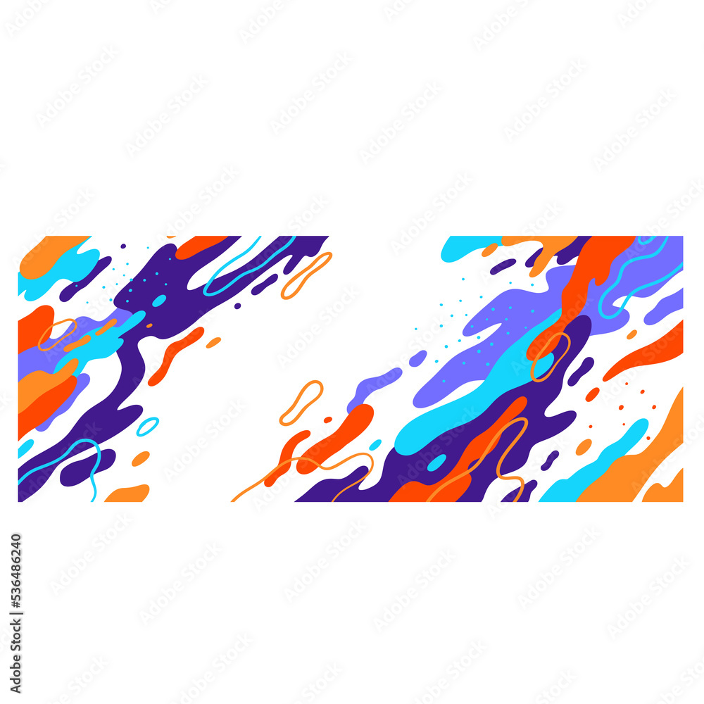 Aufkleber colorful abstract fluid frame for poster and banner design. fun and trendy design in liquid style fo