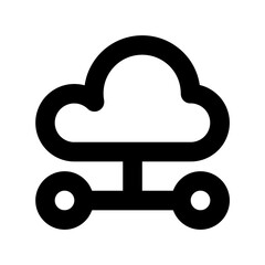 Cloud Network Flat Vector Icon