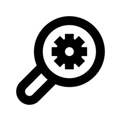 Obraz premium Search Settings Flat Vector Icon