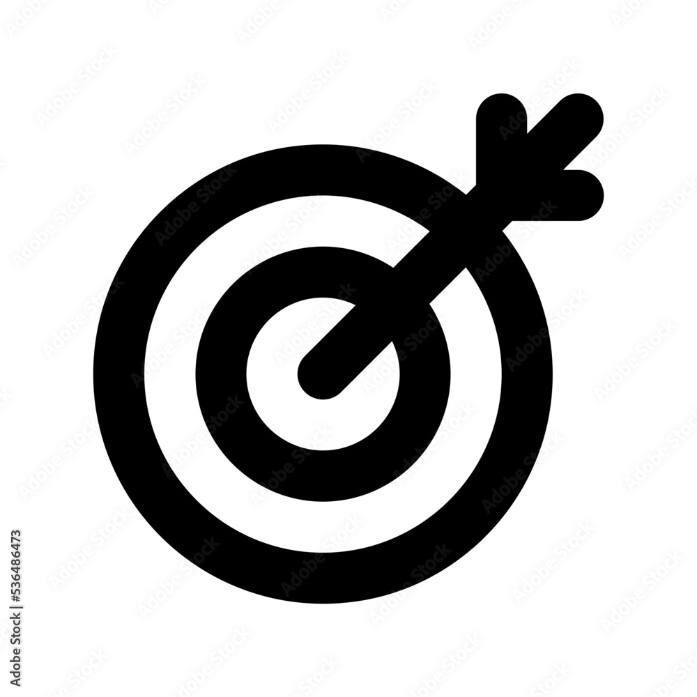 Poster target flat vector icon