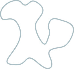 Abstract organic frame shape vector illustration. Minimalistic liquid form border, organic stain or geometric rim spot for modern abstract design or trendy fashion pattern