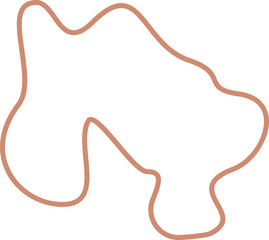 Abstract organic frame shape vector illustration. Minimalistic liquid form border, organic stain or geometric rim spot for modern abstract design or trendy fashion pattern