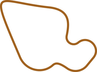 Abstract organic frame shape vector illustration. Minimalistic liquid form border, organic stain or geometric rim spot for modern abstract design or trendy fashion pattern