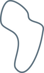 Abstract organic frame shape vector illustration. Minimalistic liquid form border, organic stain or geometric rim spot for modern abstract design or trendy fashion pattern