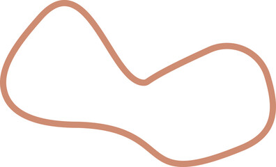 Abstract organic frame shape vector illustration. Minimalistic liquid form border, organic stain or geometric rim spot for modern abstract design or trendy fashion pattern