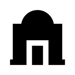 Dome Building Flat Vector Icon