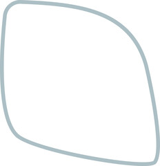 Abstract organic frame shape vector illustration. Minimalistic liquid form border, organic stain or geometric rim spot for modern abstract design or trendy fashion pattern