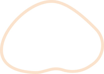 Abstract organic frame shape vector illustration. Minimalistic liquid form border, organic stain or geometric rim spot for modern abstract design or trendy fashion pattern