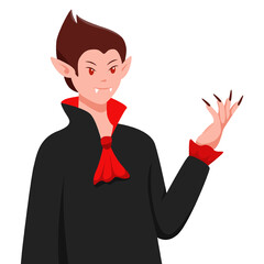 Fototapeta na wymiar Halloween Vampire Costume Design Illustration