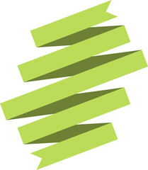 Obraz premium Flat ribbon template banner vector illustration. Vintage colorful design curly ribbon labels and curved scroll flags or sticker banners with blank space for special price promotion template