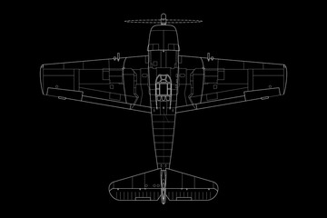 Obraz na płótnie Canvas Avión de caza clásico de hélice embarcado Hellcat