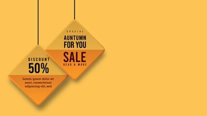 autumn special sale banner template