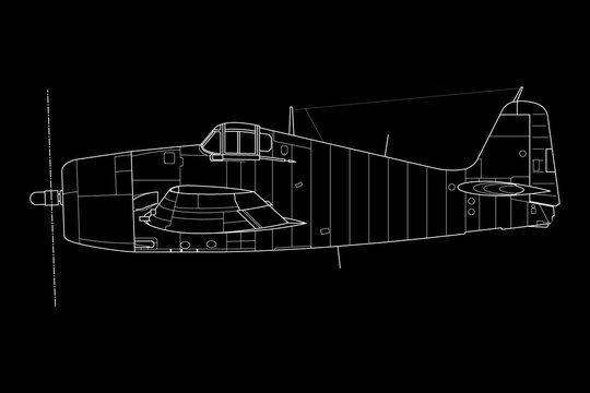 Avión de caza clásico de hélice embarcado Hellcat