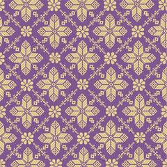 Indonesian traditional pattern songket vector