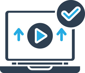 Secure video Vector Icon
