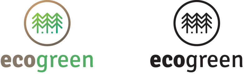 eco green logo template