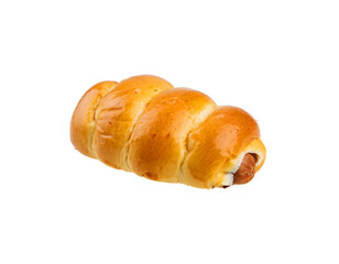 Hotdog bun isolated on white background