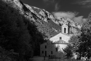 Montefortino. Marche. The sanctuary of the Madonna dell'Ambro