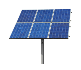 Solar energy panel isolated on transparent background, PNG.