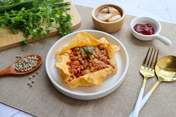 Stuffed Nutria’s Omelets - In Thai called Kai Yud Sai