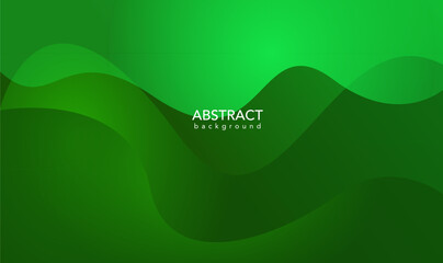 Abstract green background with lines, Green banner