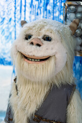 Christmas Yeti Snowman Closeup portrait