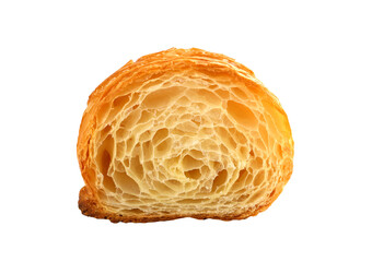 Fresh tasty croissants on transparency background. French pastry.