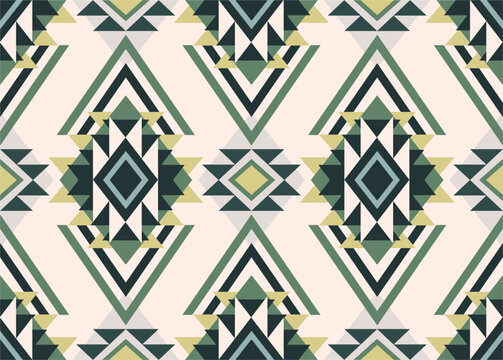 Aztec, navajo seamless pattern. Tribal geometric print. Ethnic design wallpaper, fabric, cover, textile, rug, blanket.