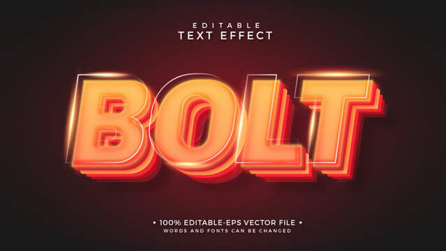 Hot style bolt text effect