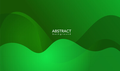 Abstract green background with lines, Green banner