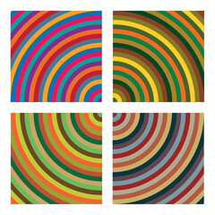 Set of color concentric arcs