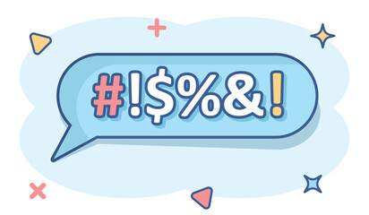 Shout speech bubble icon in comic style. Complain vector cartoon illustration on white isolated background. Angry emotion business concept splash effect.