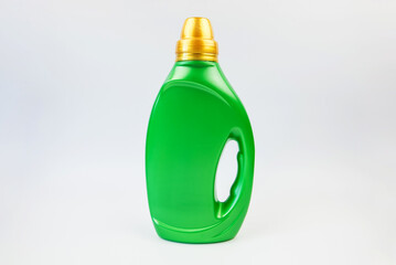 detergent in a bottle on a white background.