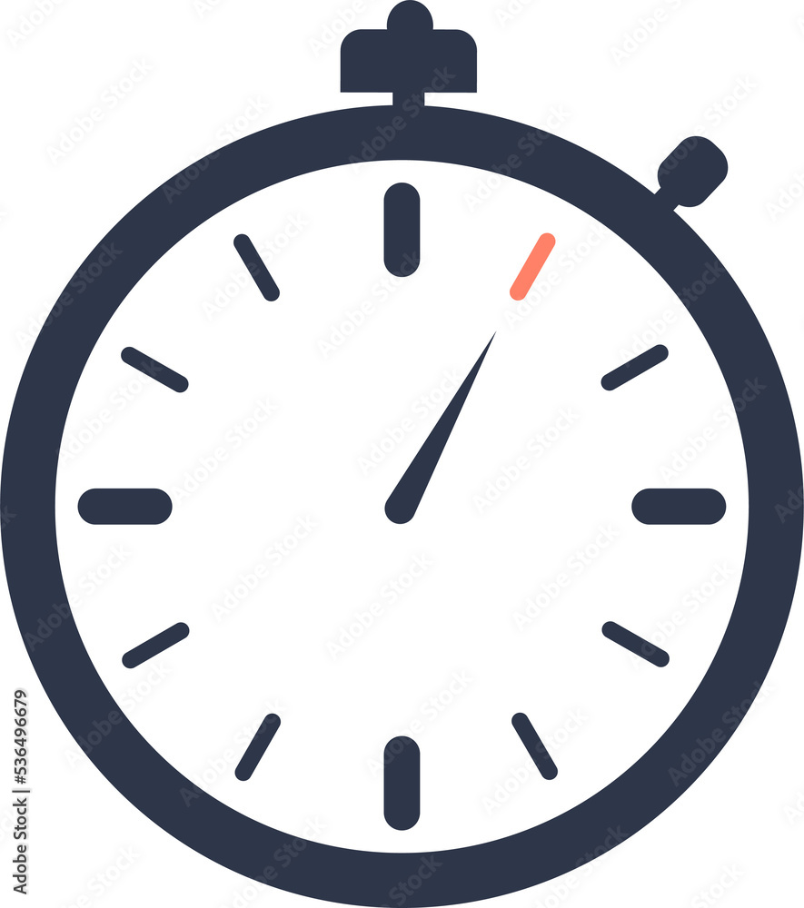 Poster 5 second timer display in flat style. countdown time counter in circle.