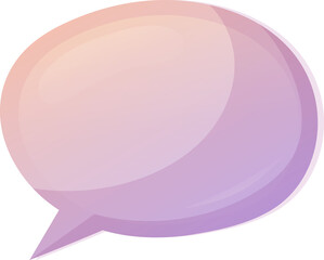 Speech bubble oval. Speak bubble for text. Hand drawn chatting box. Message box in cartoon gradient style.