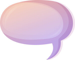 Speech bubble oval. Speak bubble for text. Hand drawn chatting box. Message box in cartoon gradient style.
