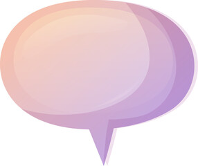 Speech bubble oval. Speak bubble for text. Hand drawn chatting box. Message box in cartoon gradient style.