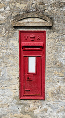 A Victorian postbox in the Cotswolds, Gloucestershire, England, United Kingdom