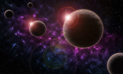 Fototapeta na wymiar nebula illustration stars space sky universe