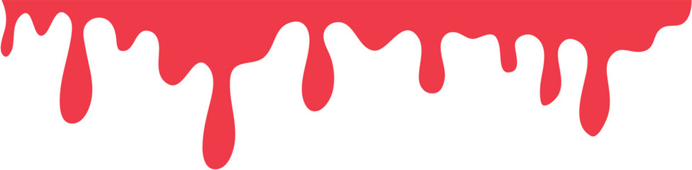Red dripping paint illustration