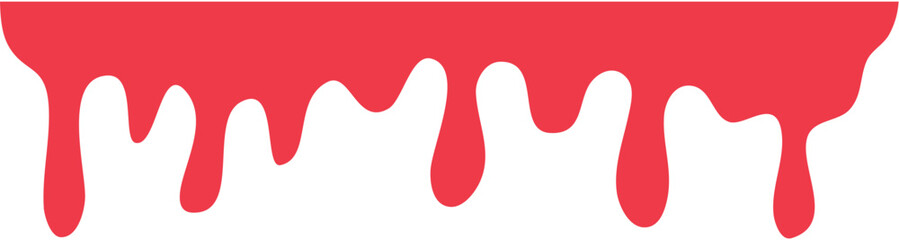 Red dripping paint illustration