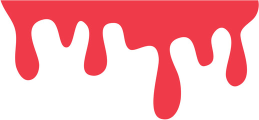 Red dripping paint illustration